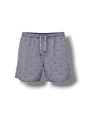 Exist Swim Mens 5” Drawstring Swim Trunks, Blue Stripes, size XXL